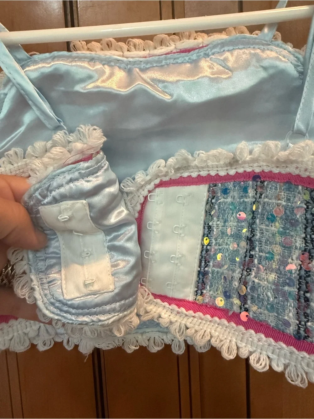 Lola and the Boys Blue Sequin Tweed Girls' Costume Set - Light Blue coco suit